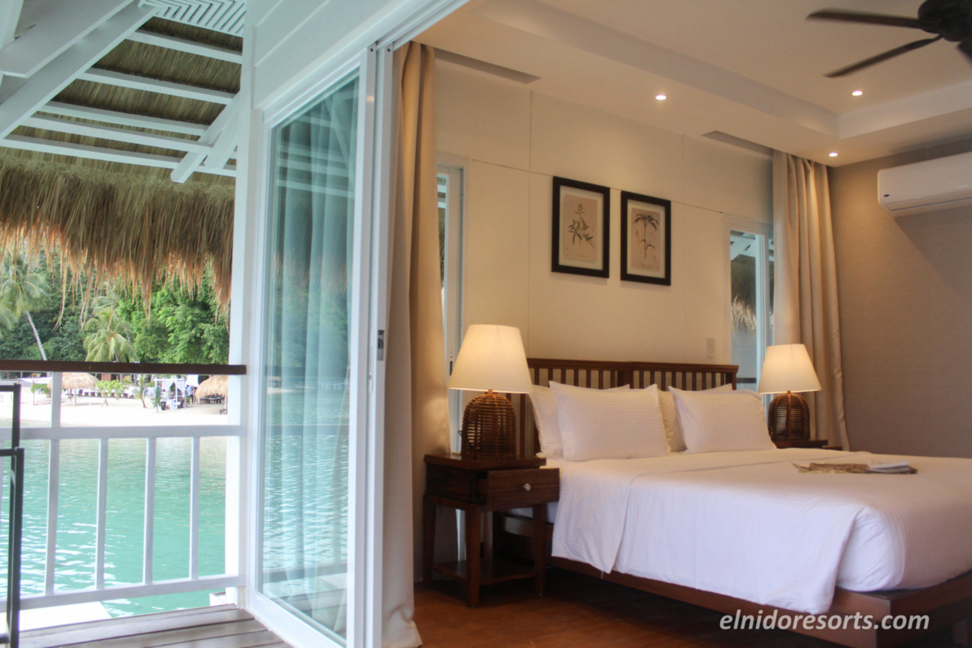 Beautiful 5 Star Loft Water Cottage with Sea Views on Apulit Island Resort, El Nido Cottage 1002