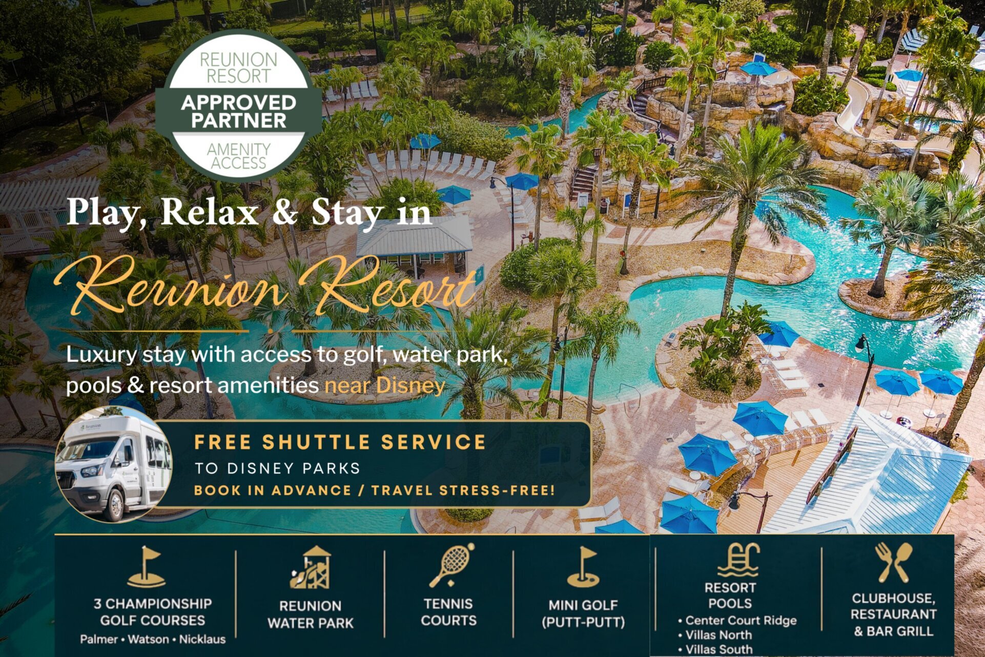 Luxury Villa on Reunion Resort and Spa with a Private Pool, Orlando Villa 5473
