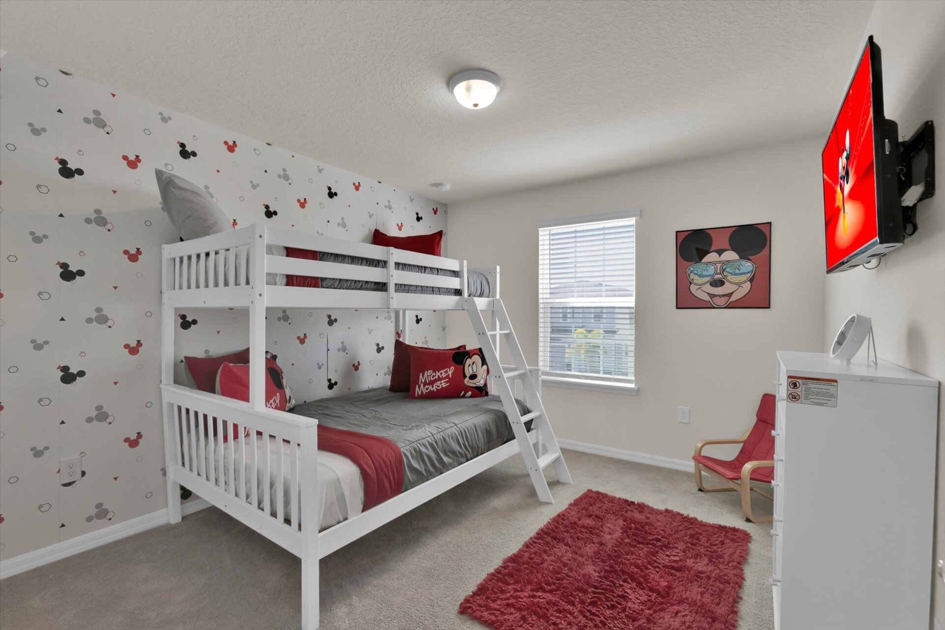 Twin/Double Bunk Bedroom 2 Upstairs
Mickey Theme