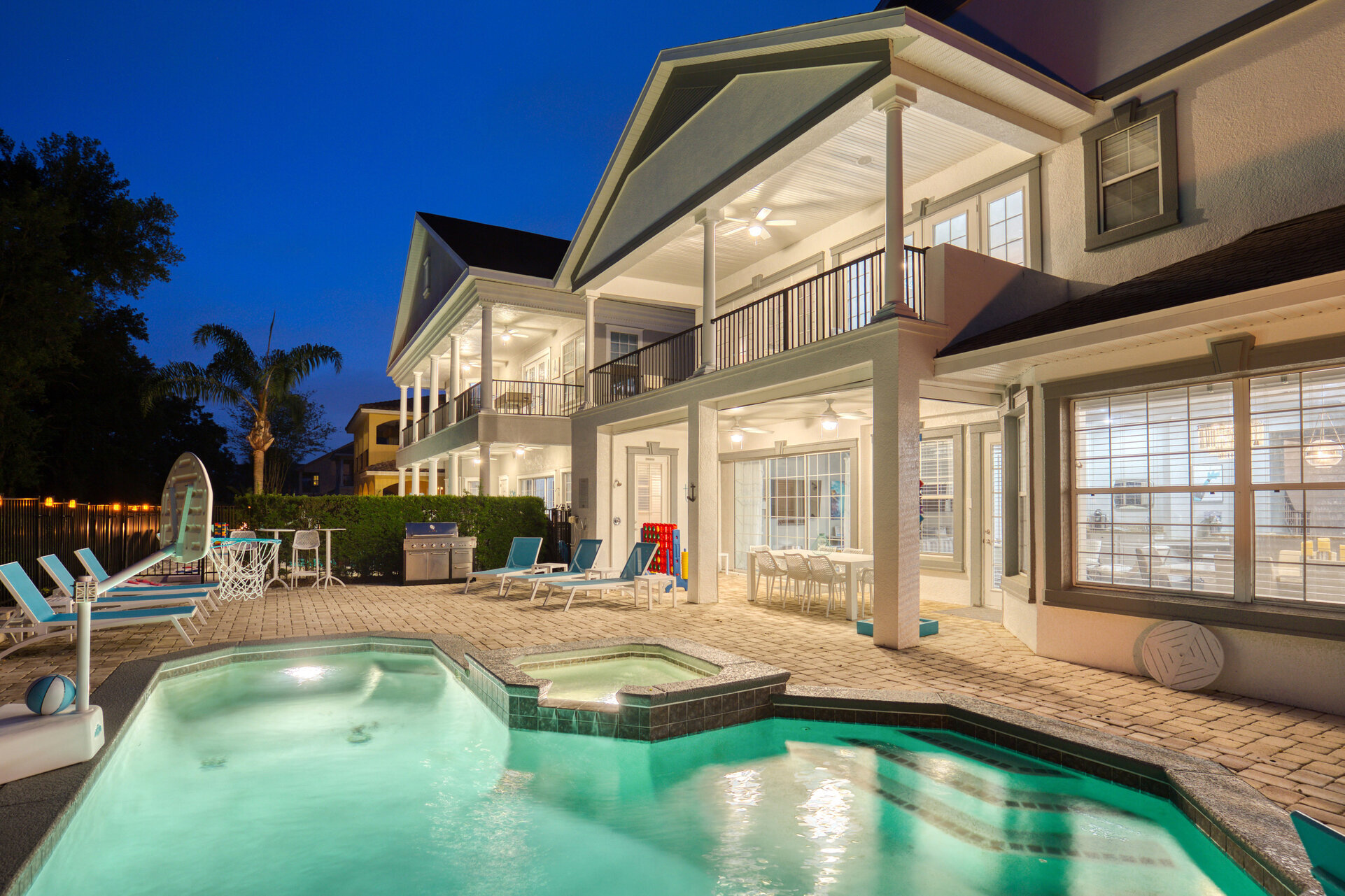 Swim day or night in your own private pool