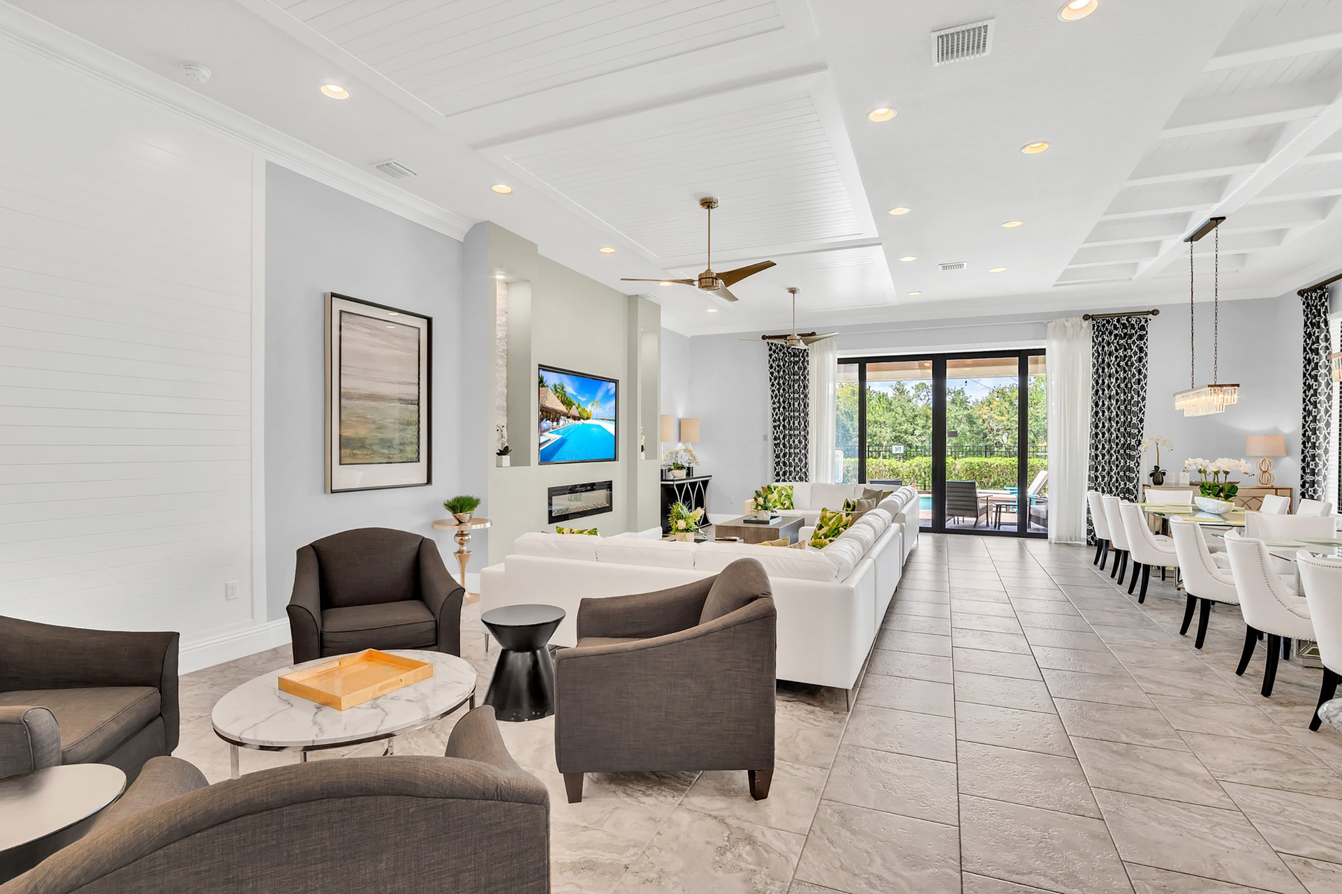 Comfortable seating area in the living room
