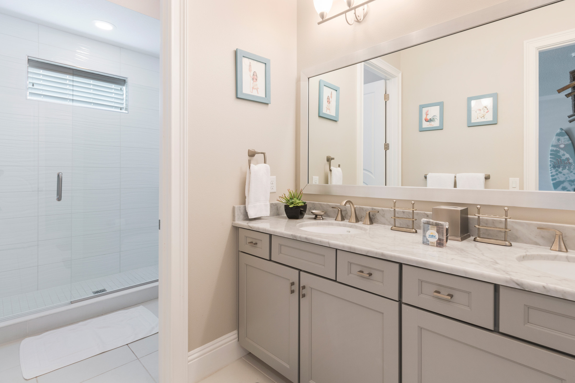 They will have their own en-suite bathroom with dual vanity and walk-in shower