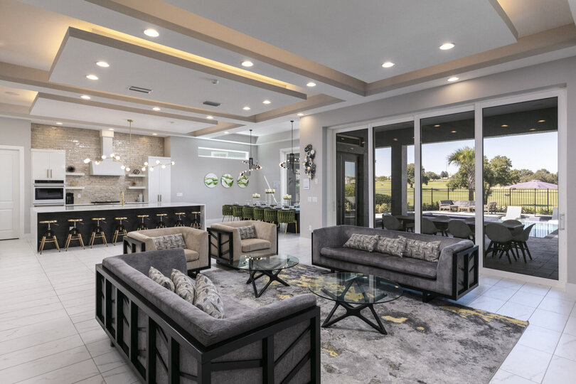 The open living area has room for the whole family with plenty of spacious seating