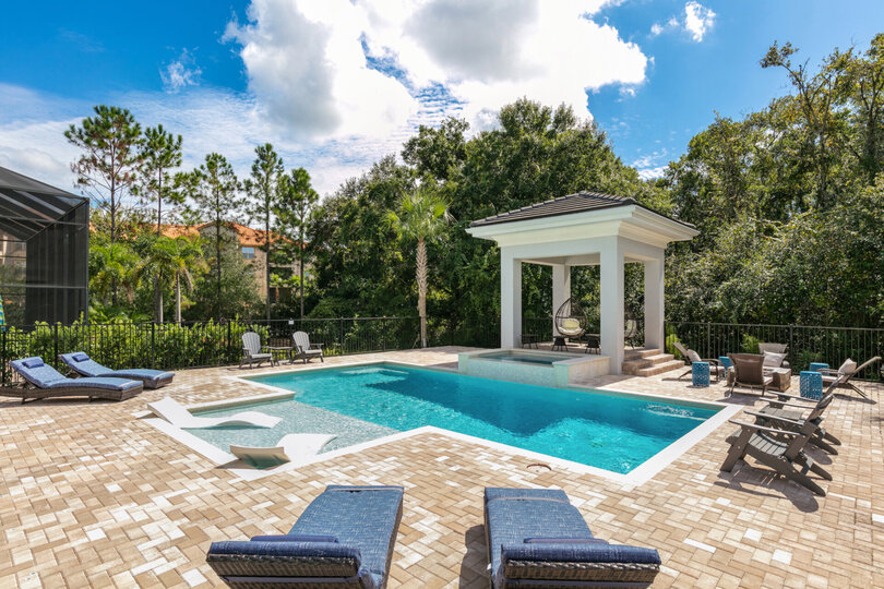 Choose from the many sun loungers to bask in the Florida sun