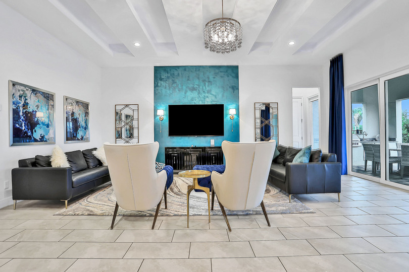 The whole family can get cozy in the living area
