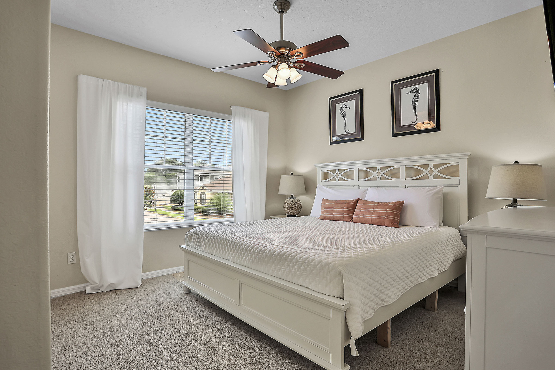 Master suite with a king-size bed