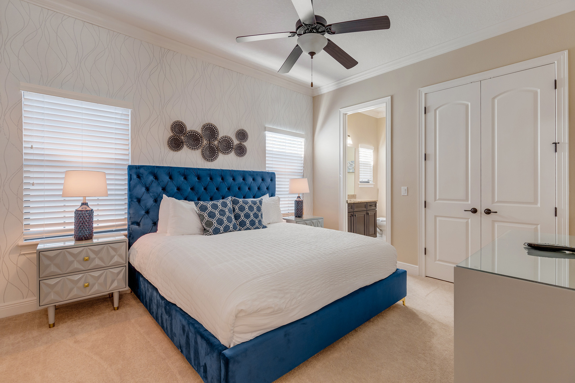 The third master suite also features a lavish king bed