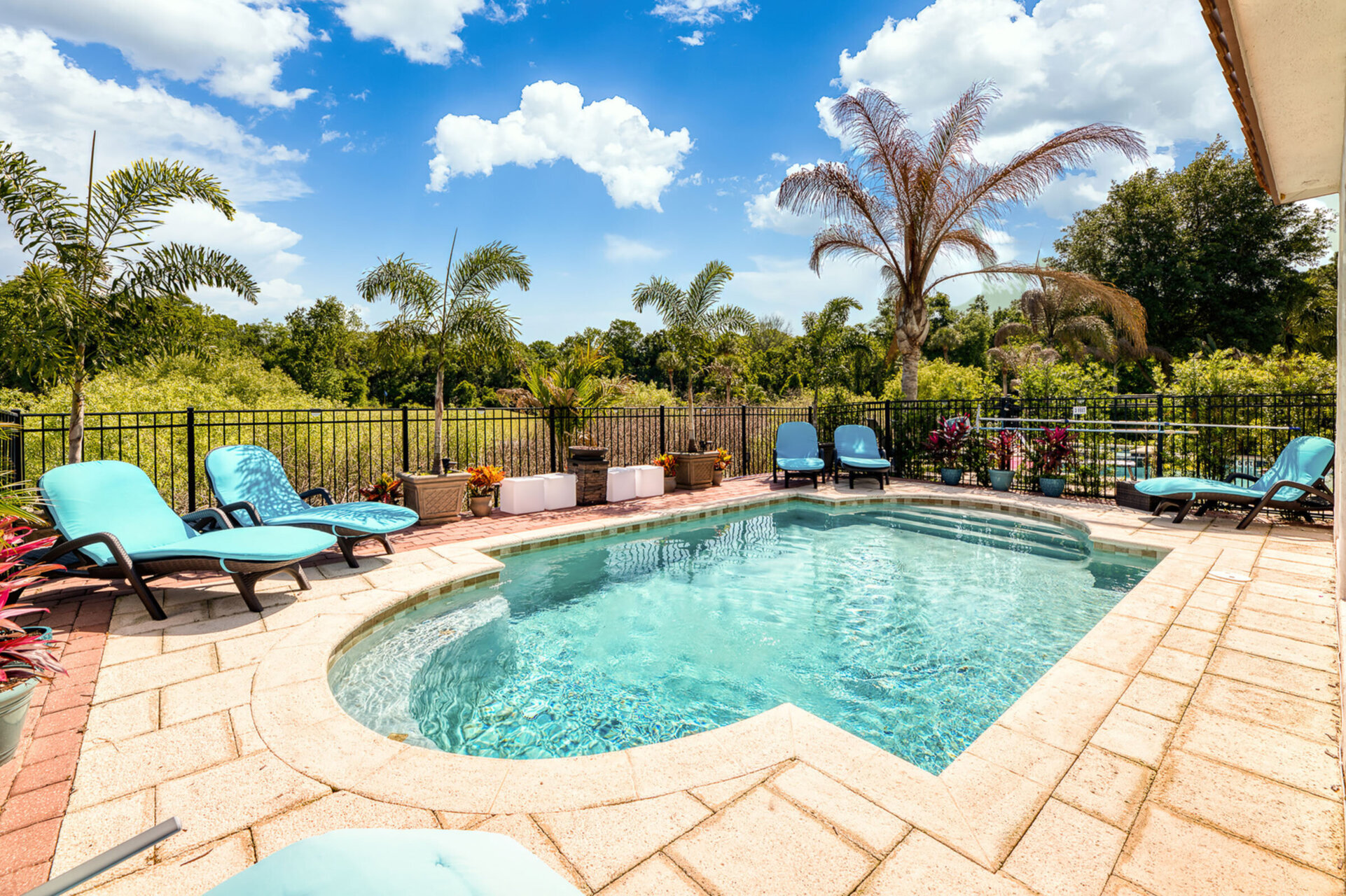 Soak up the Florida sunshine in one of the poolside loungers