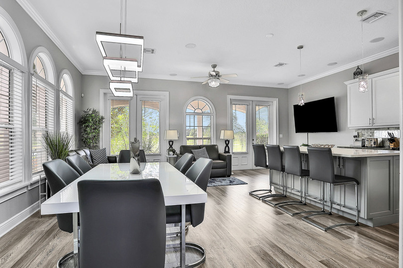 Feel right at home in the open-concept kitchen and living area