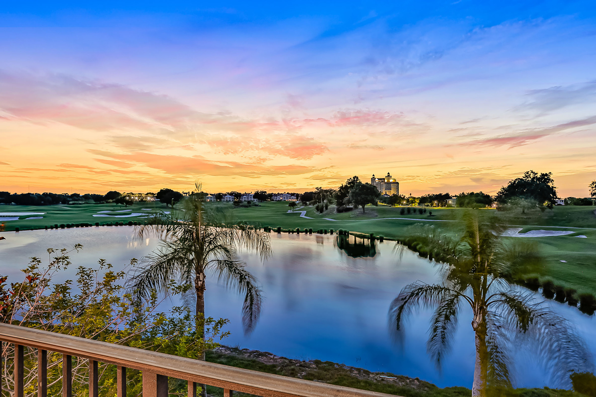Take in beautiful sunset views from the balcony