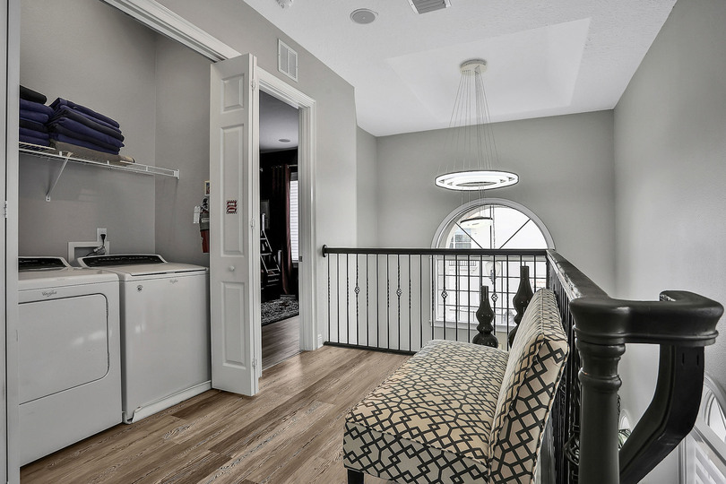 On the second floor, you will also find a full-sized washer and dryer
