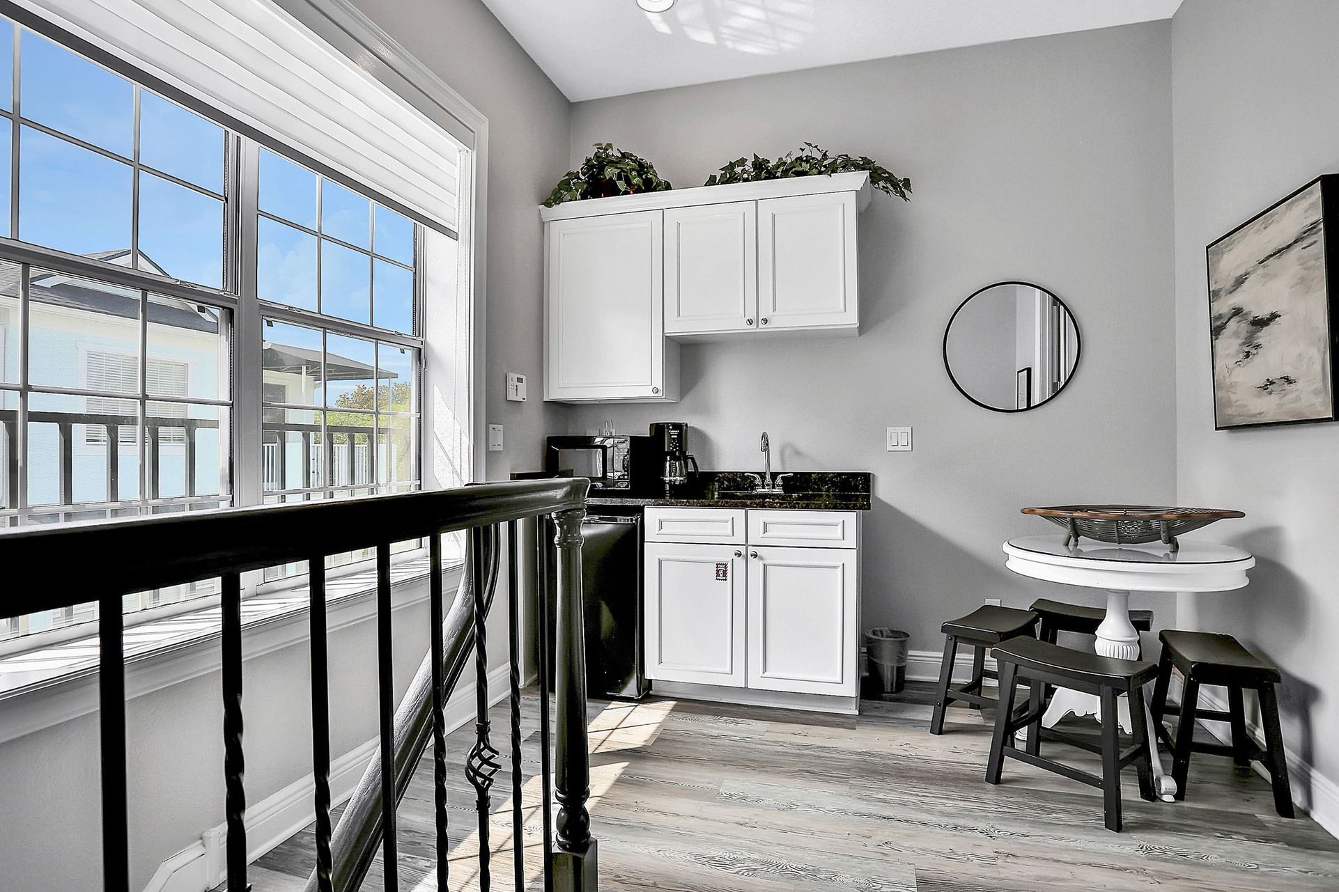 On the second floor of the annex is a convenient kitchenette