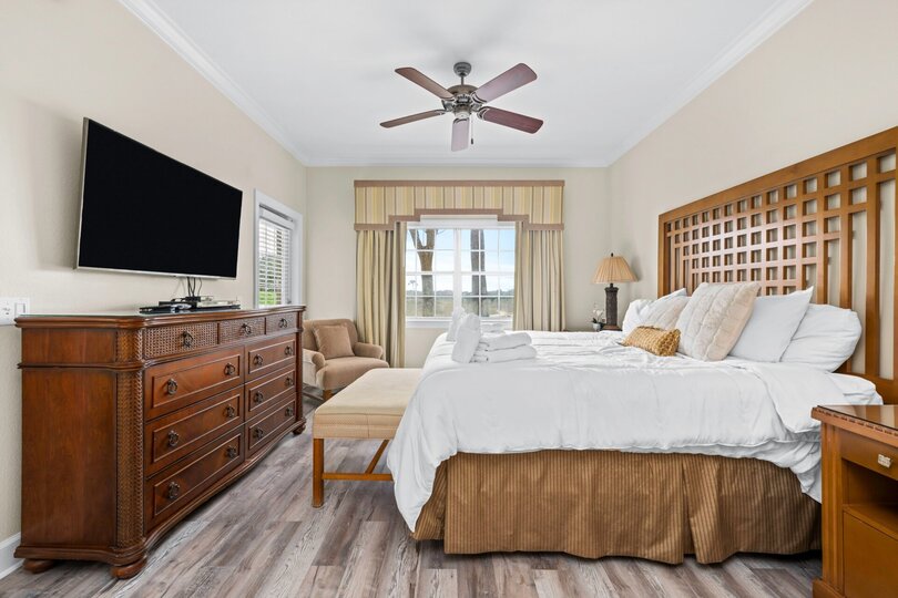 Sink into comfort with this indulgent King bed, offering a serene and inviting space for unwinding and relaxation