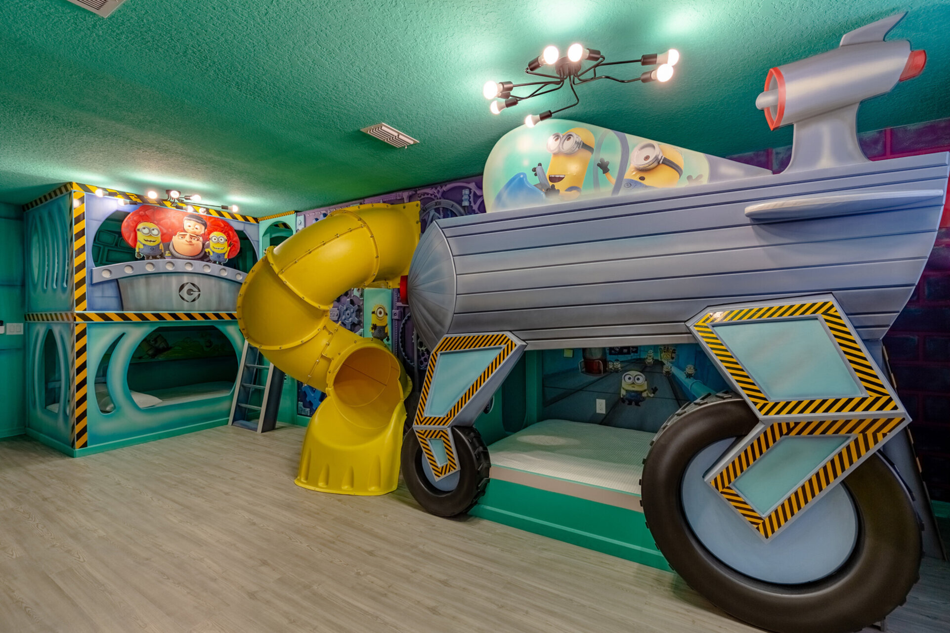 The little ones can get lost in a world of mayhem with their favorite characters in this awesome kids bedroom