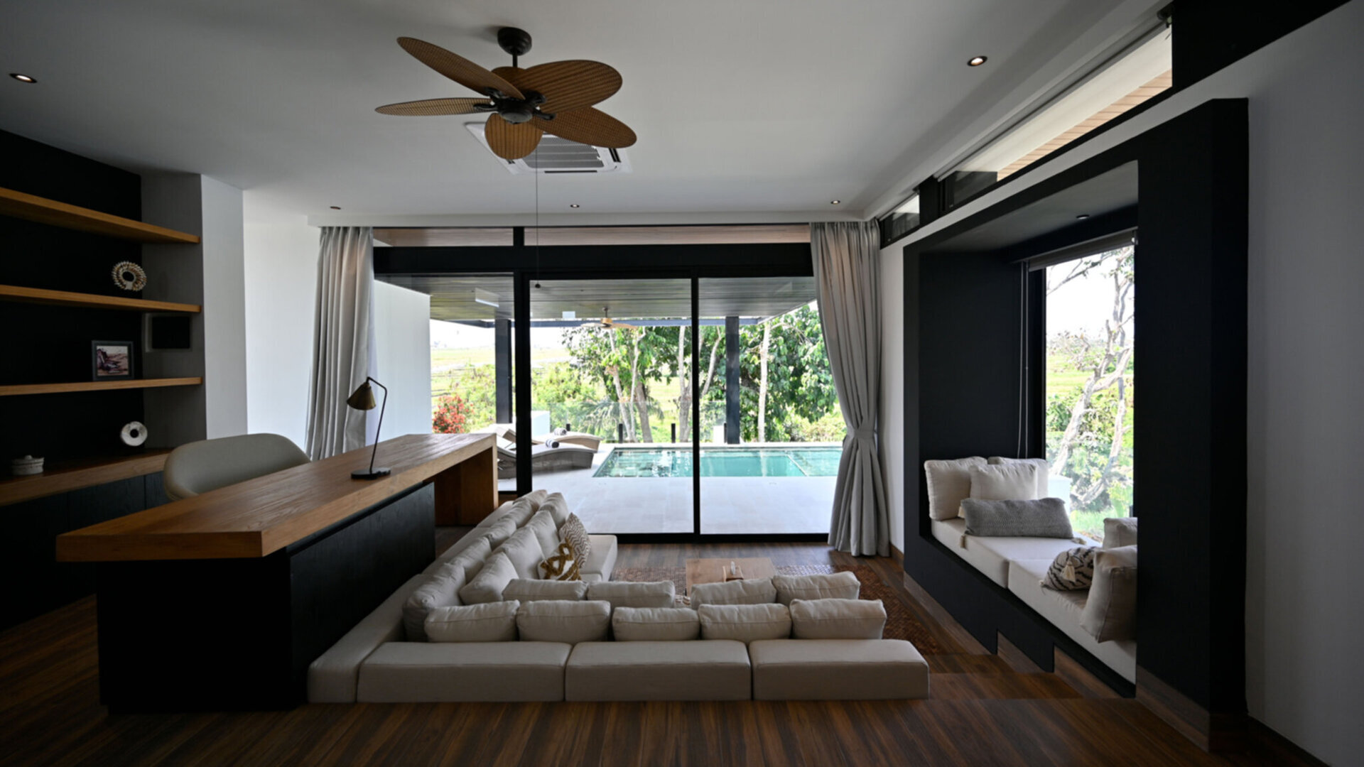 Cosy master bedroom sala by the sun deck