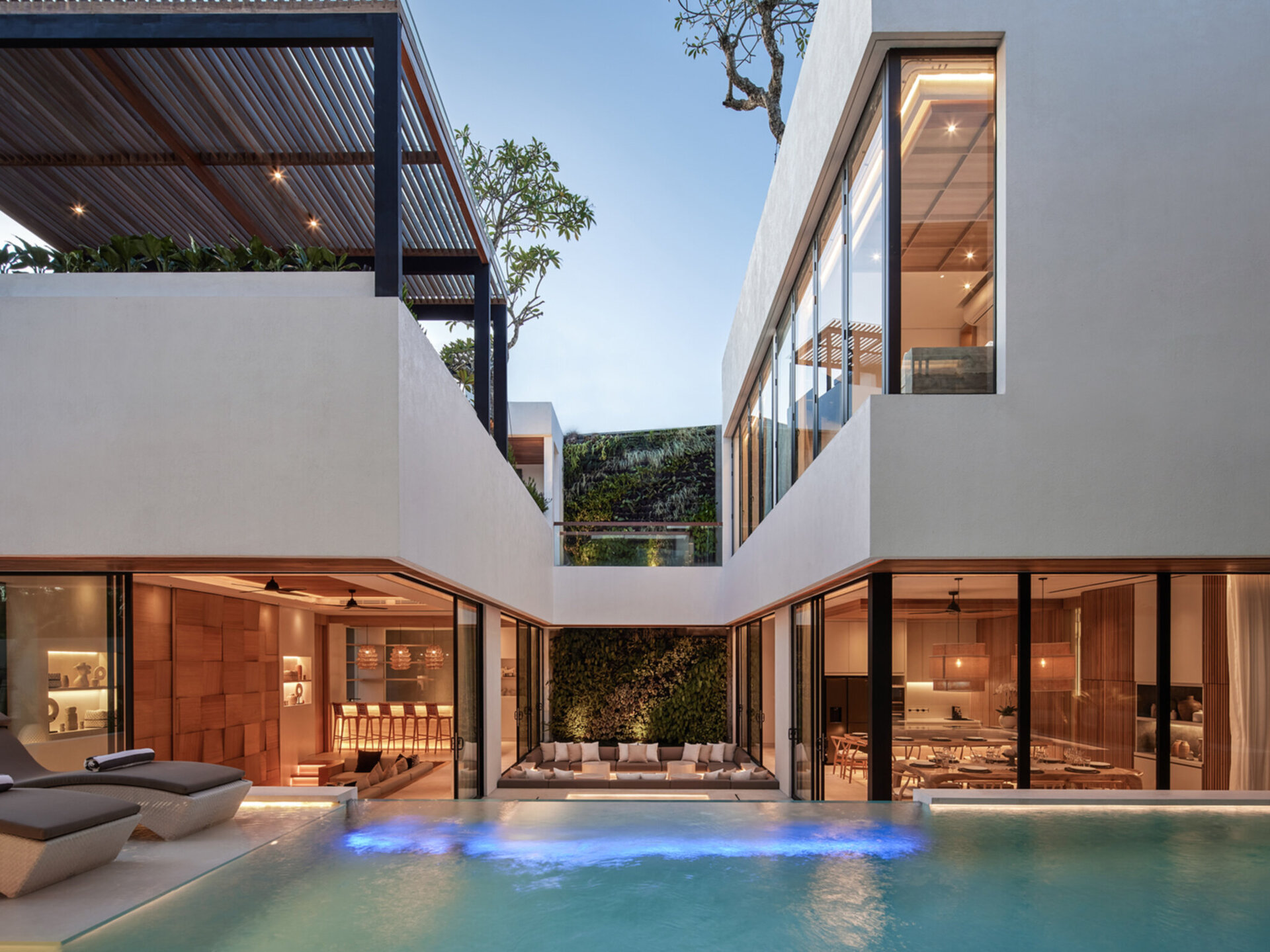 Pool and villa