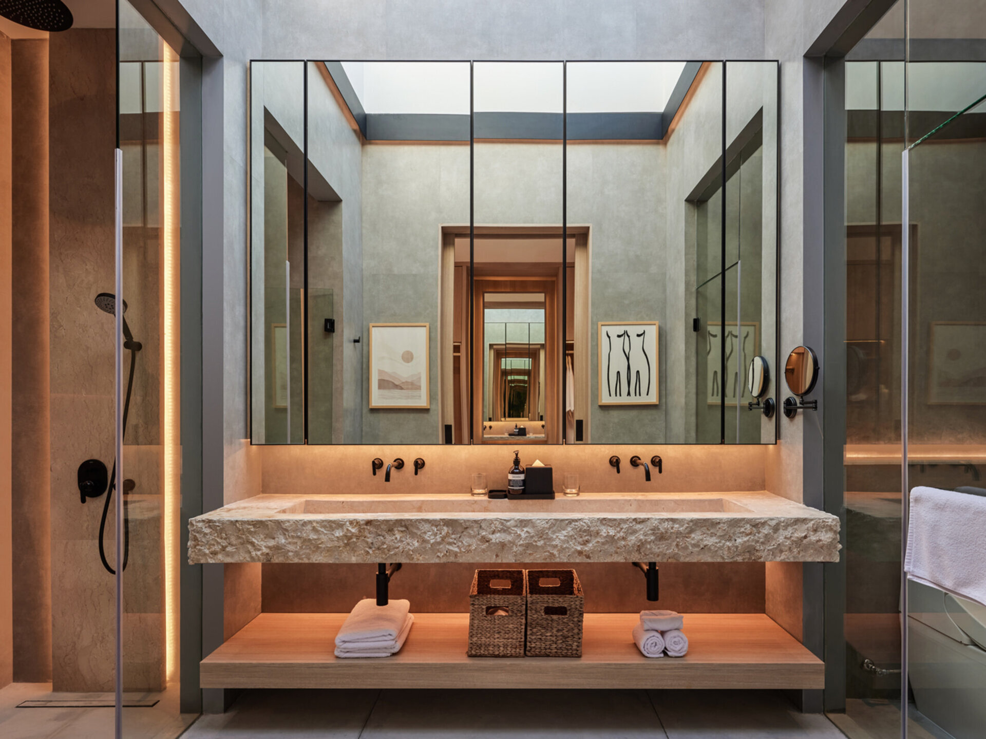 His and hers vanity sink