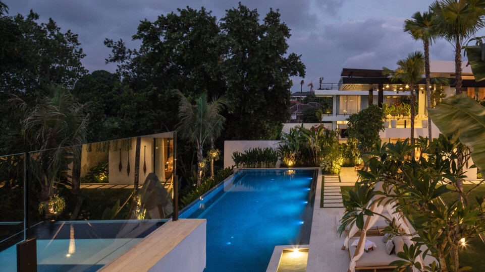 Serene vila at twighlight