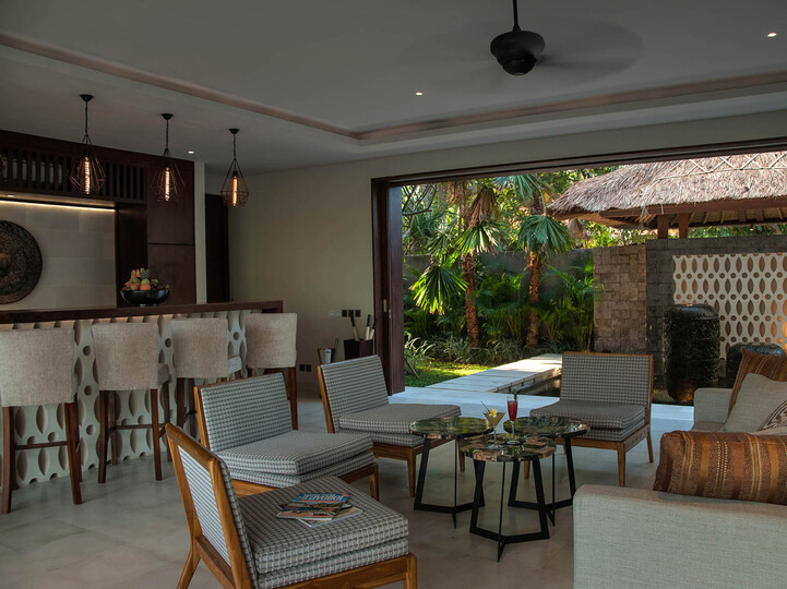 Living area and bar