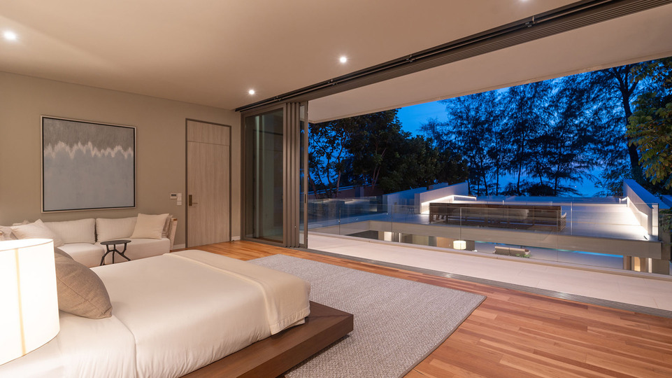 Veyla Beach Villa 6 - Master bedroom overlooking the moon deck