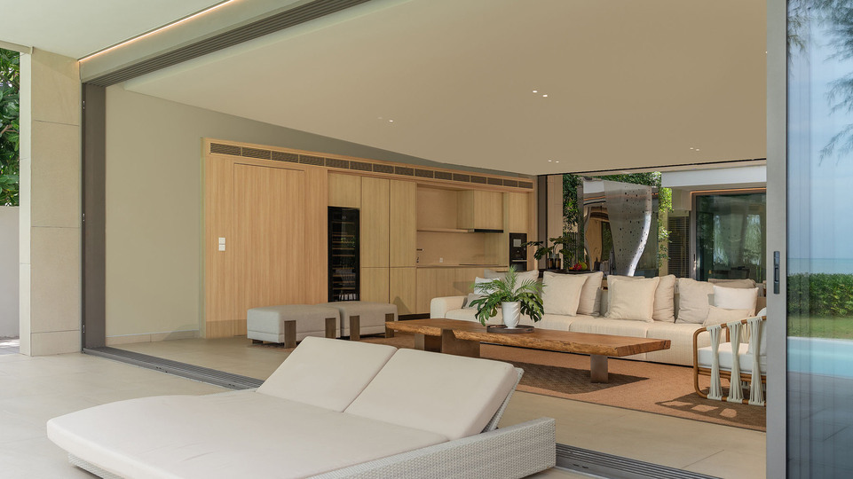 Veyla Beach Villa 6 - Living terrace with restful sunloungers