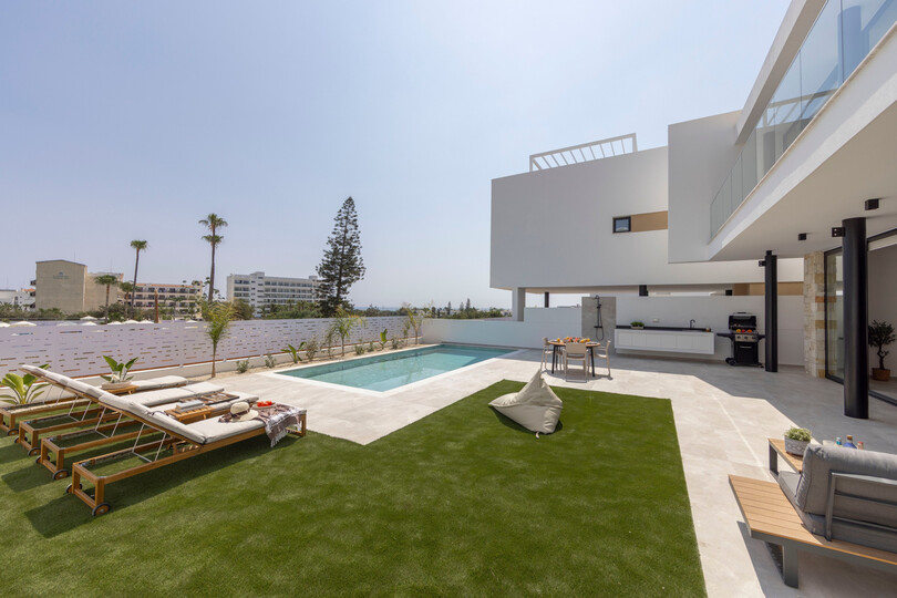 5 Star Villa Protaras Aqua Pearl - Luxury Heated Pool Retreat
