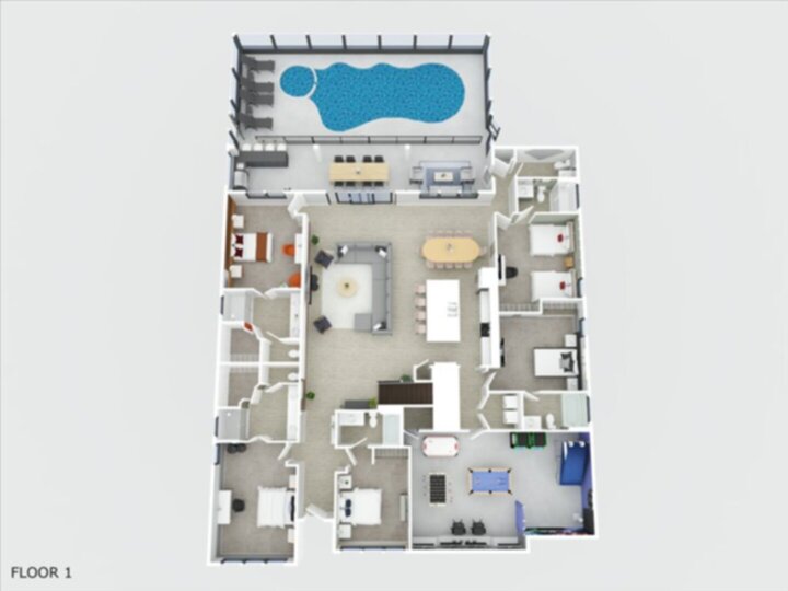 The Ultimate 15 Bedroom Mansion on Orange County, Orlando Mansion 6675