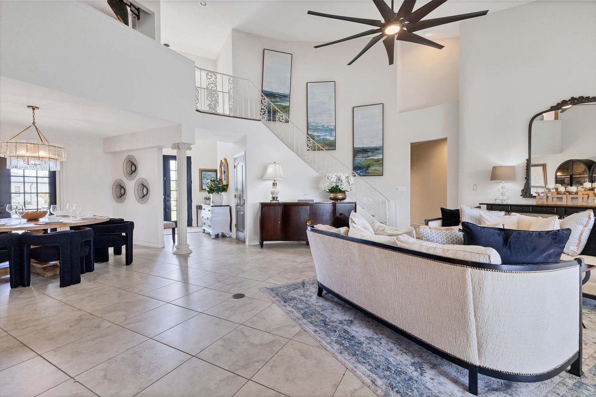 Bright Front Entry and Seating Area