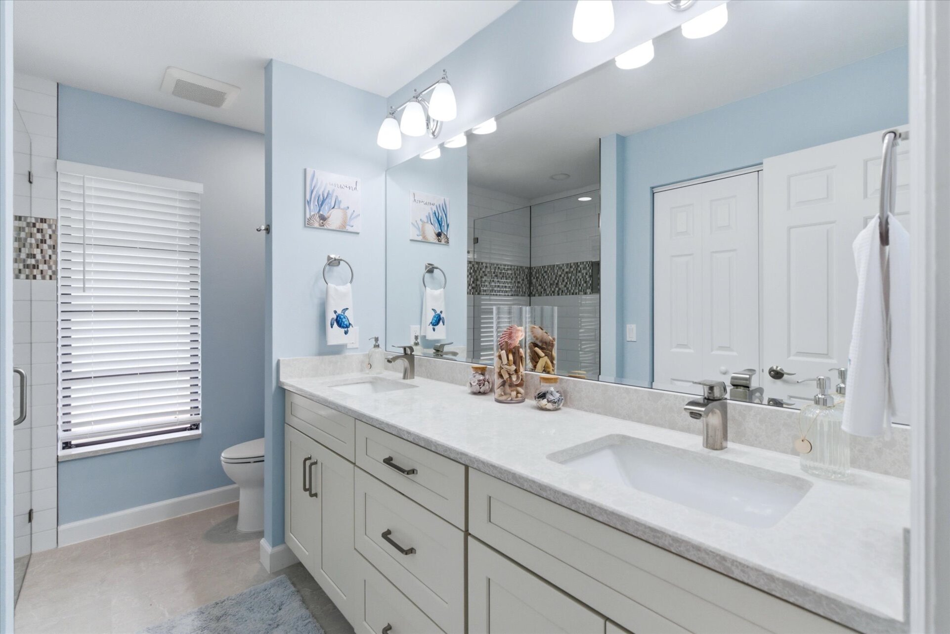 Guest bathroom, walk-in shower