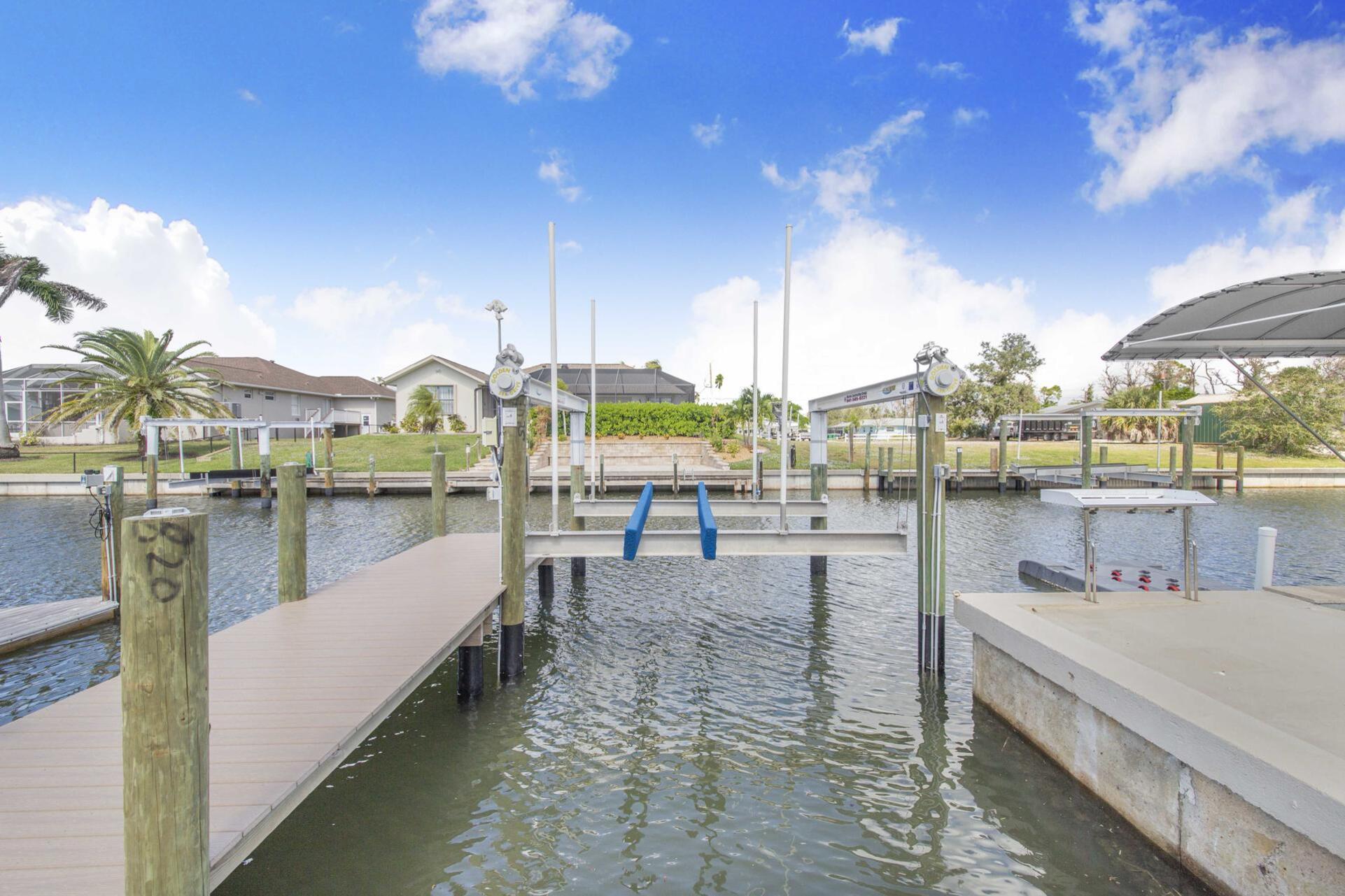 Two large docks. Docks include BBQ grill and fish cleaning station. Dock 1: 22' x 6'. Dock 2: 47' x 4' (boat lift not for use)