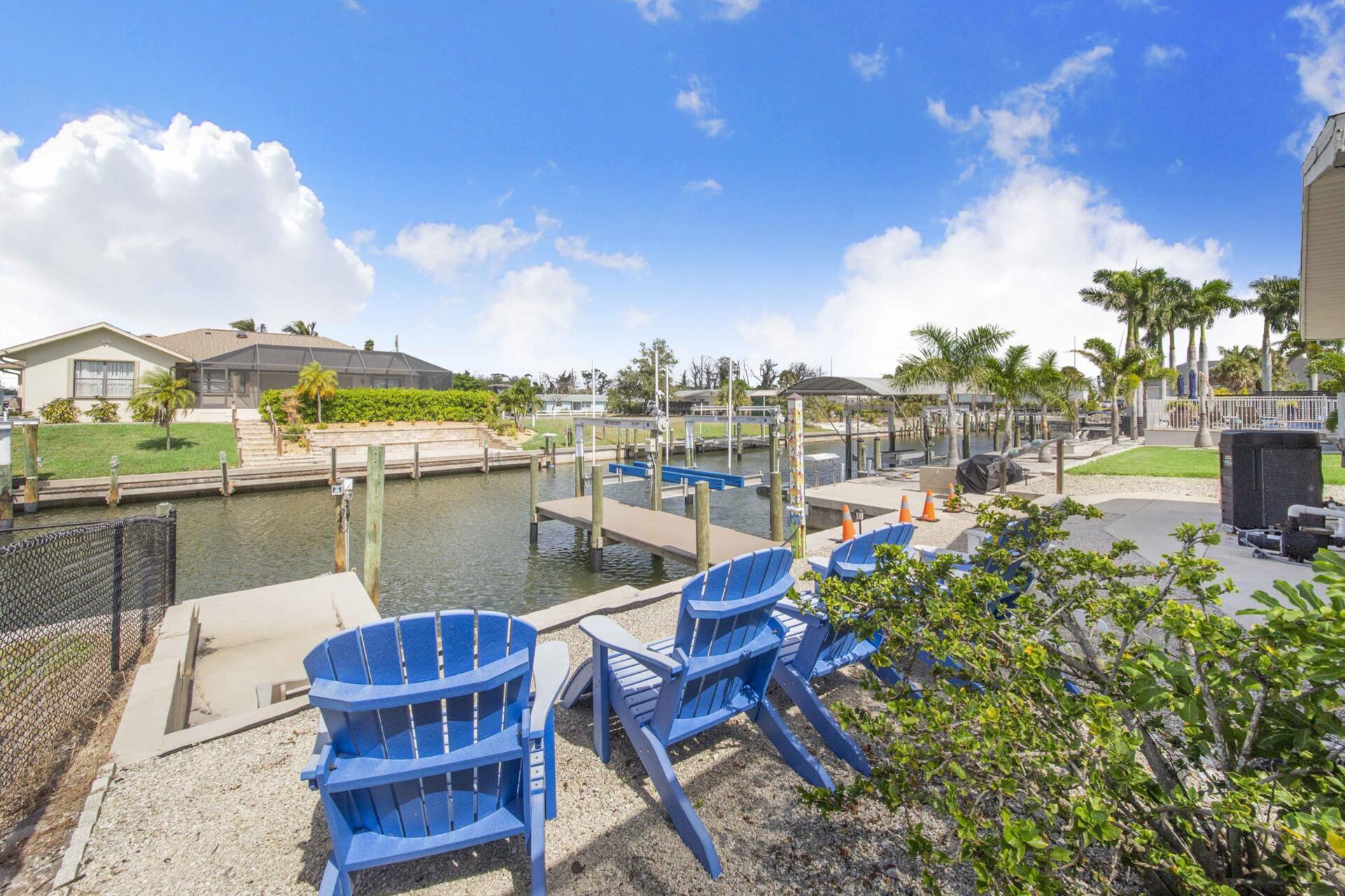 Two large docks. Docks include BBQ grill and fish cleaning station. Dock 1: 22' x 6'. Dock 2: 47' x 4' (boat lift not for use)