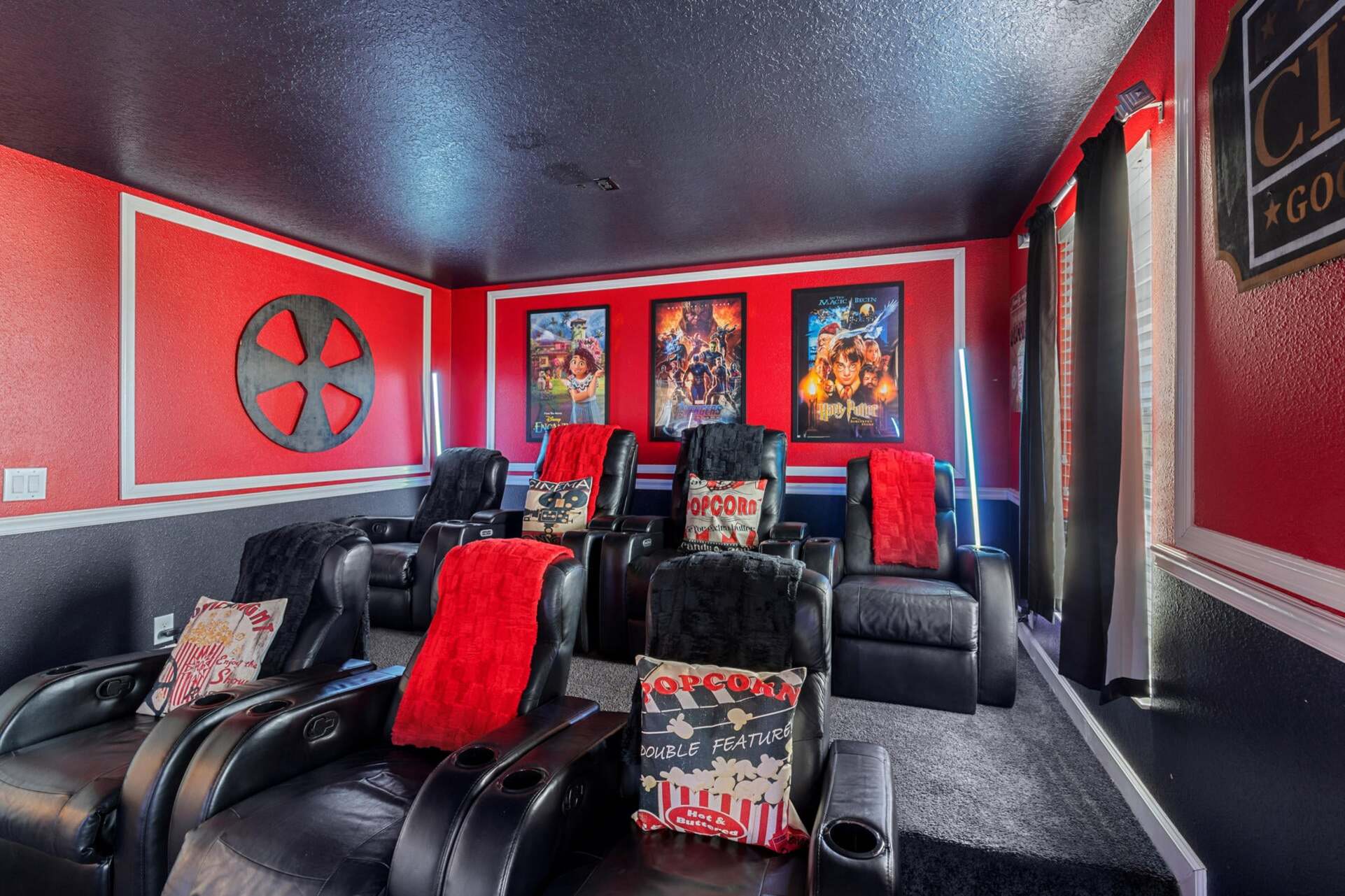 Theater Room Upstairs 100" Smart TV