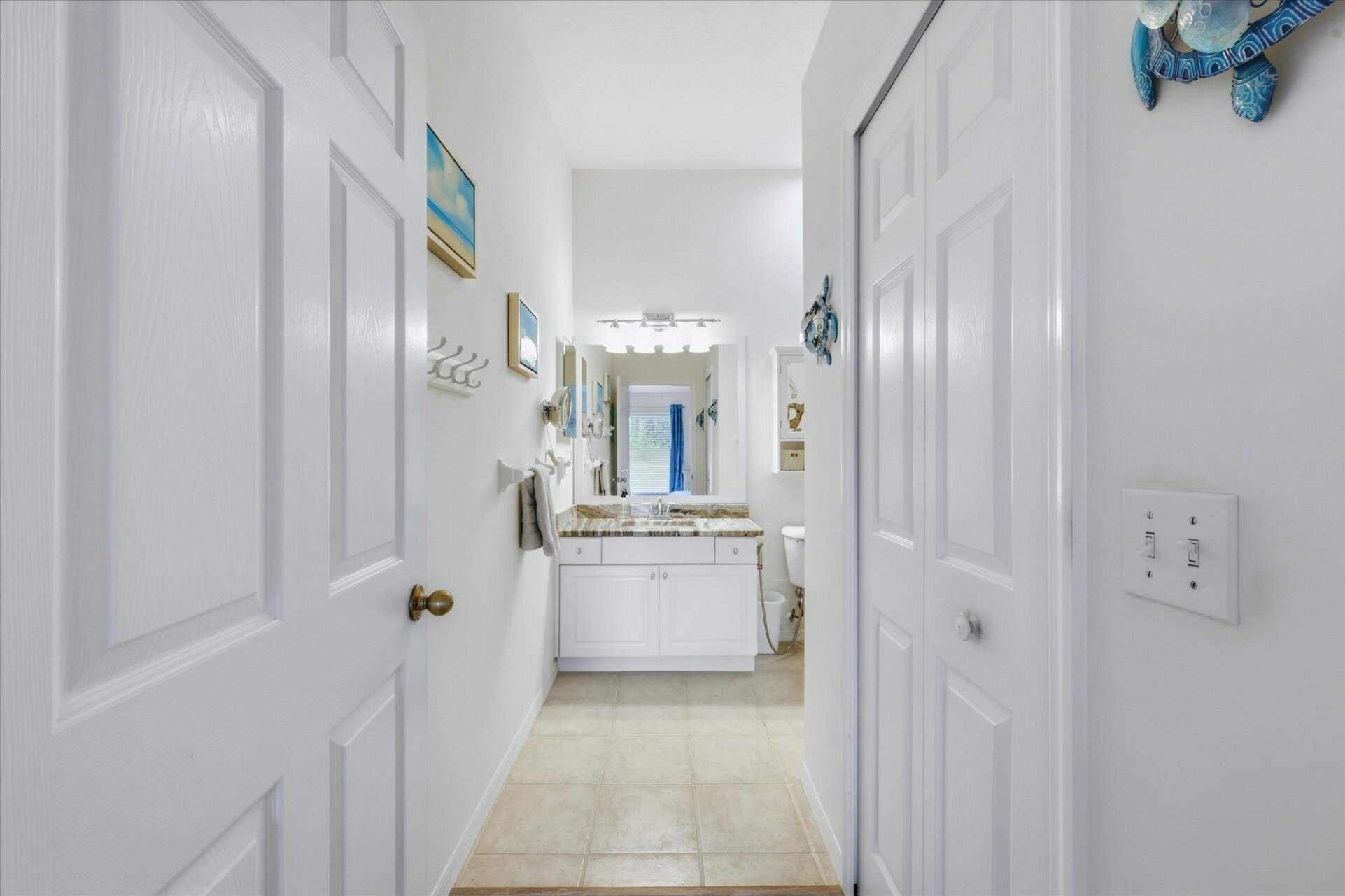 Primary attached bathroom with walk-in shower