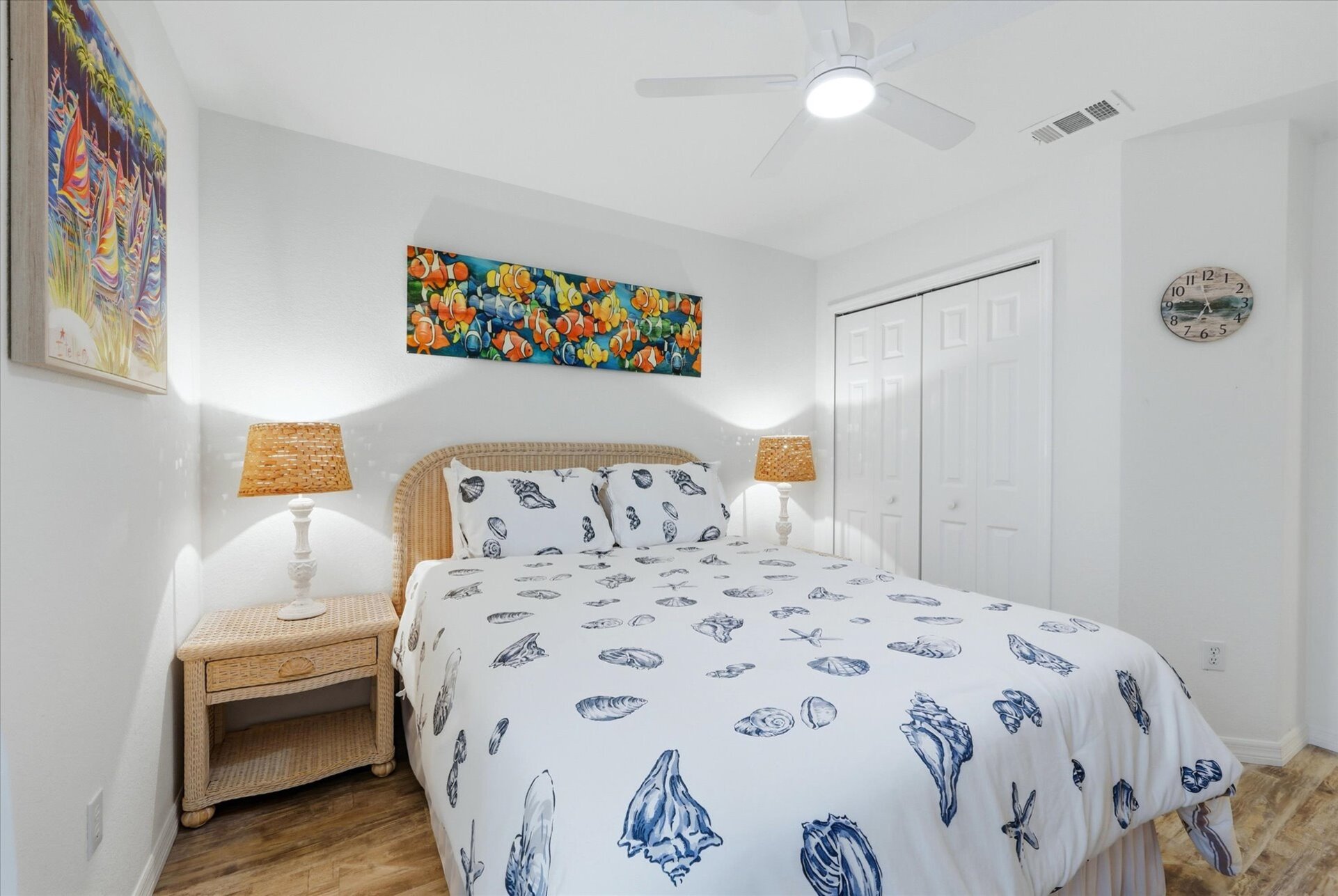 Guest bedrom with queen bed and 55-inch Smart TV