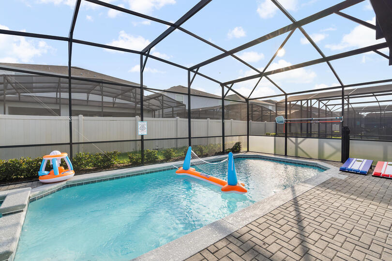 Pool Faces South