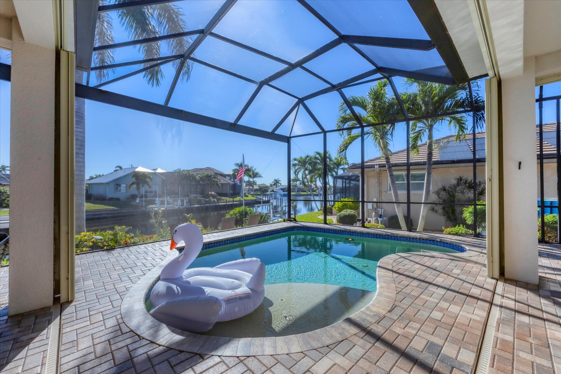Sparkling private pool. Pool size:  14' x 14' x 4'
