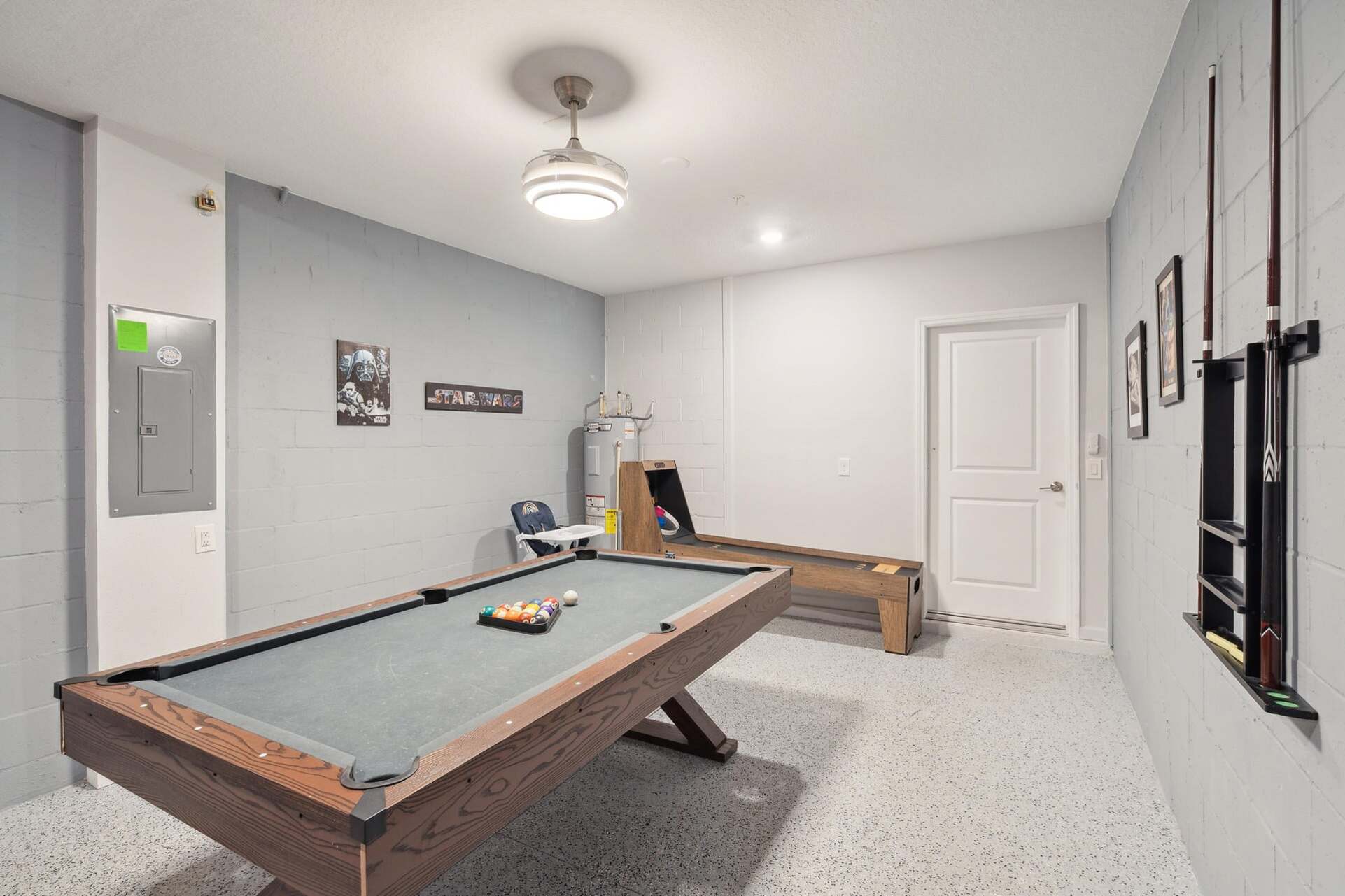 Game Room Pool Table 
Skee Ball Game